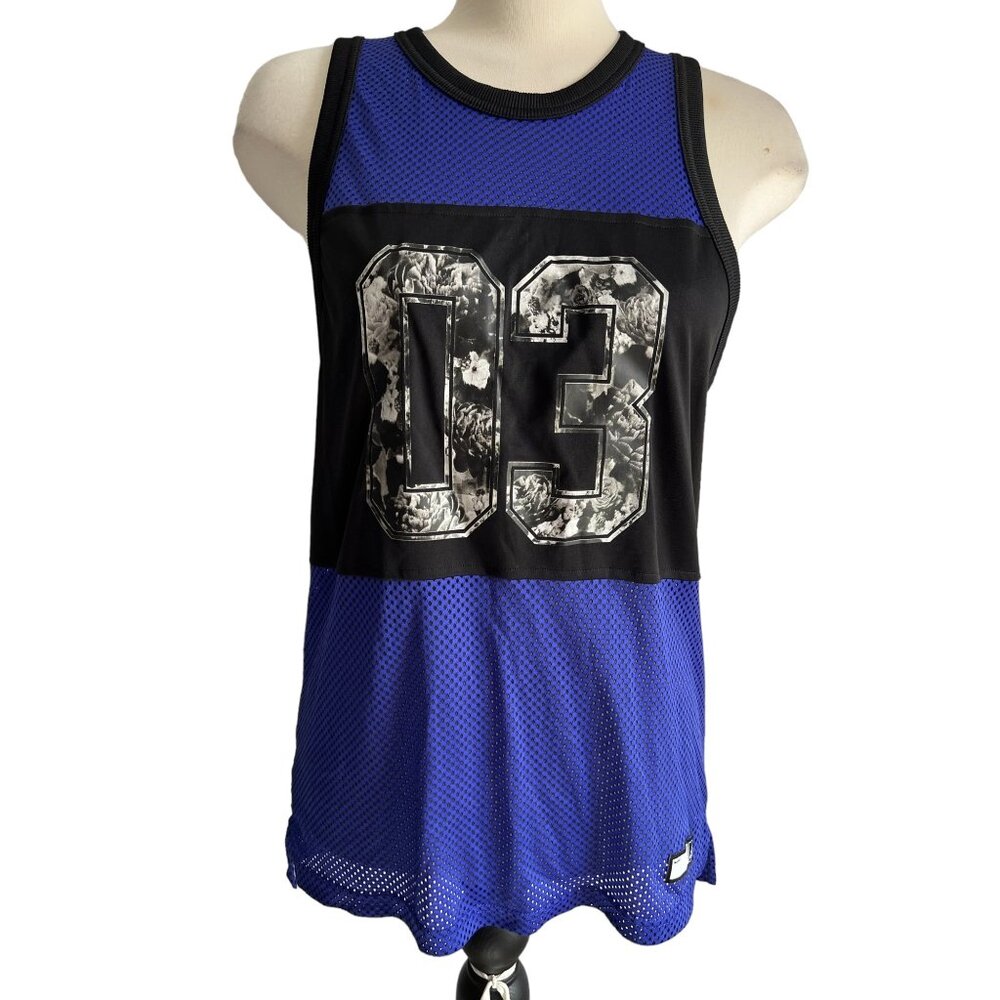 Adidas Purple & Black Netted Active Tank Top Sz Small Womens Jersey Tank